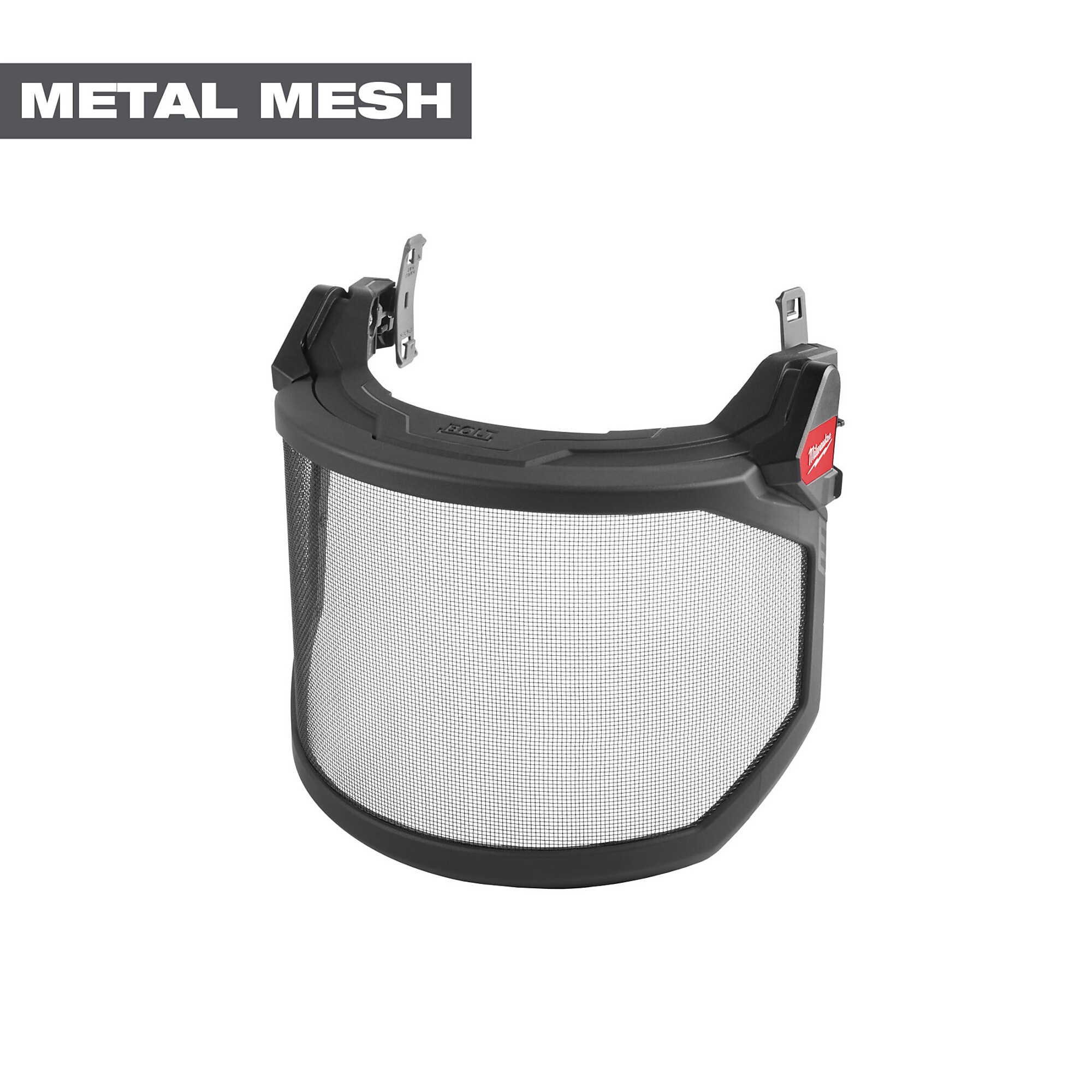 Milwaukee, BOLT MESH FULL FACESHIELD, Frame Color Black, Lens Color Clear, ANSI Z87 Compliant, Model# 48-73-1430